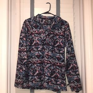 Eddie Bauer Quarter-Zip Multicolored Fleece Size M